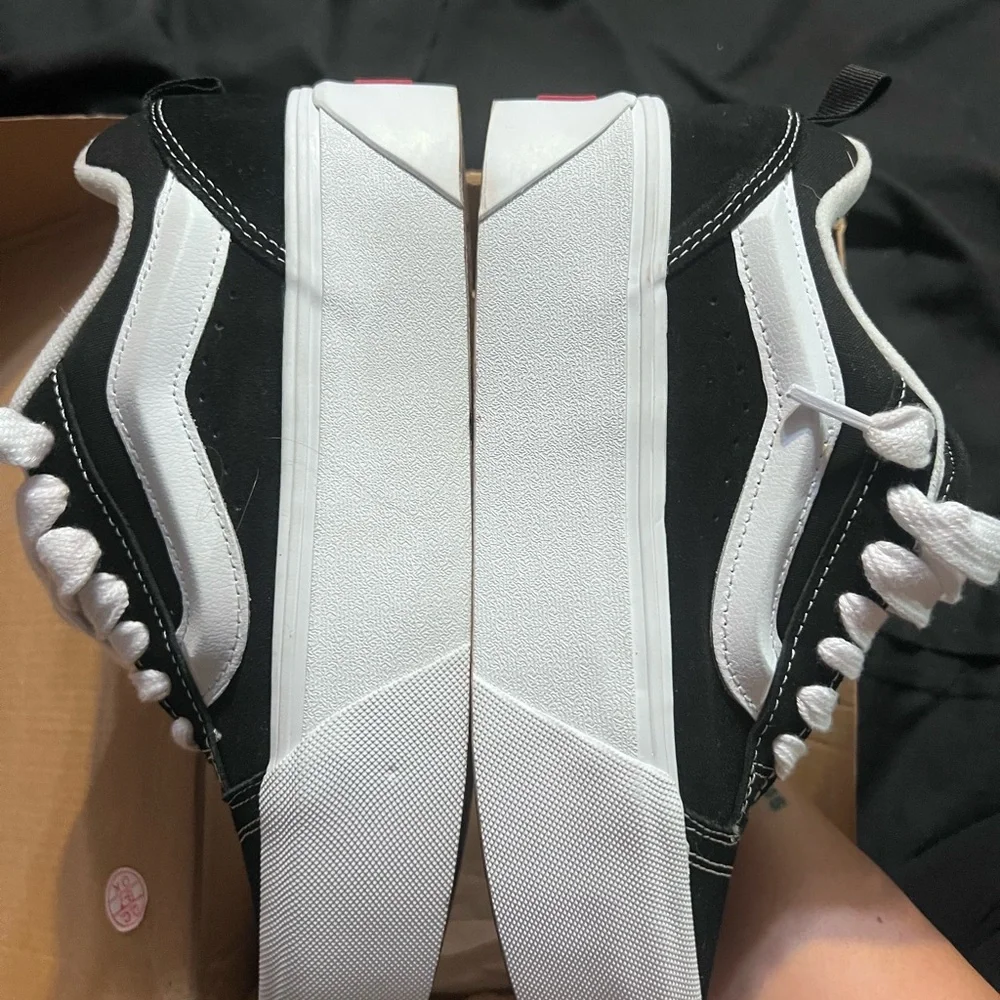 Vans Black and White Platform Old Skool Sneakers - Picture 3 of 5